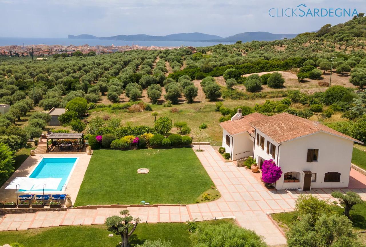 Clicksardegna Villa Emanuel Ad Alghero Con Vista Mare Spettacolare, Piscina Indipendente Per 8 Persone エクステリア 写真